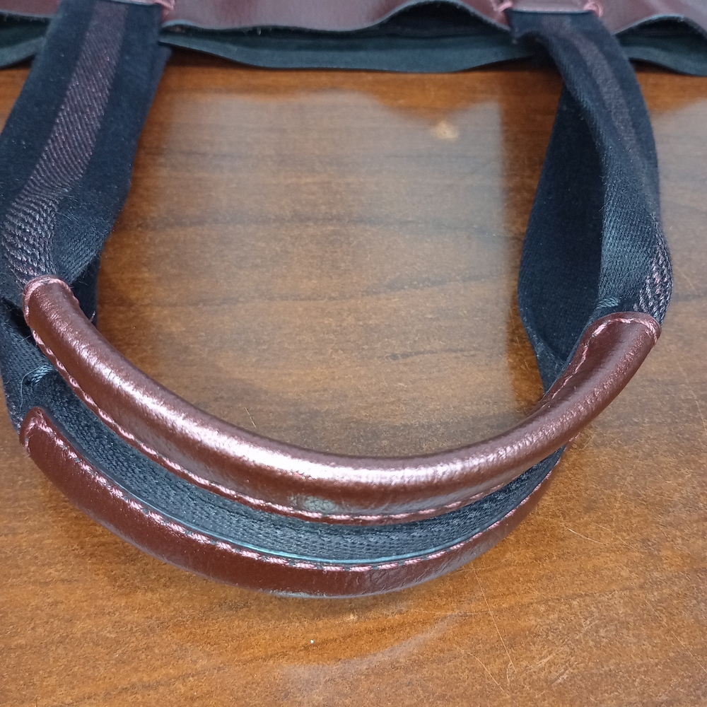 Coach Burgundy Leather Tote Bag - Picture 3 of 13